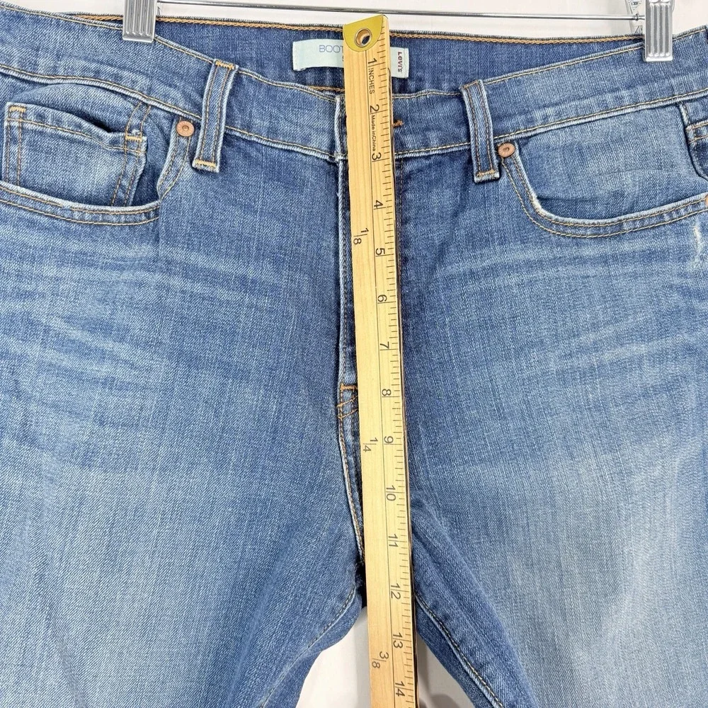 Levis 515 Bootcut Jeans Women's 12 M High Rise Stretch Medium Wash Denim 33x31.5